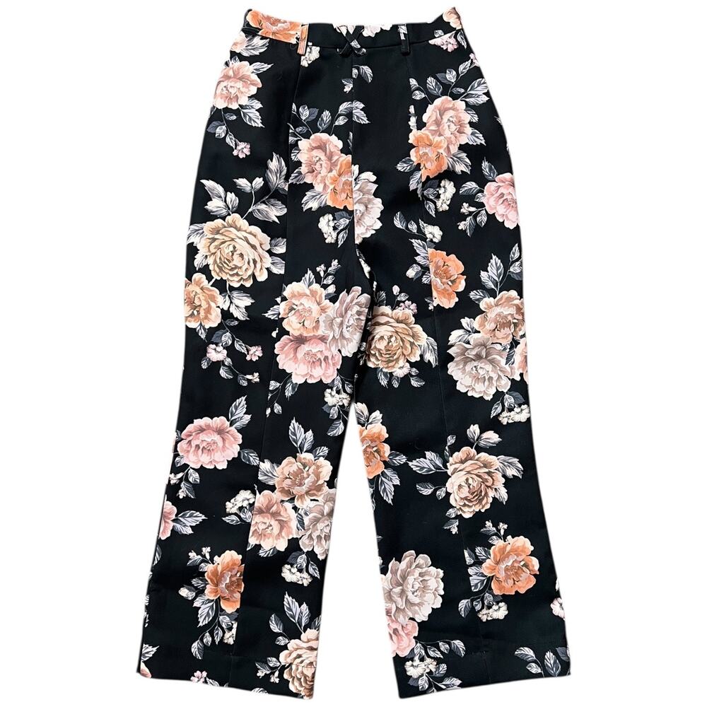 NWOT Keepsake the Label Atomic Floral Cropped Dress Pants Black - XS